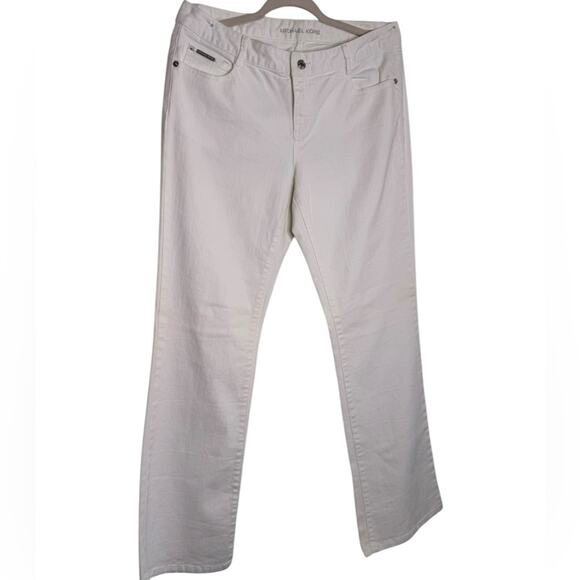 Michael Kors Straight Leg White Denim Jean Pants Womens Size 10 - Picture 2 of 15